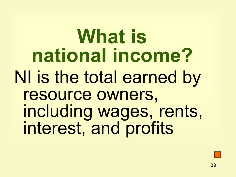 What is national income