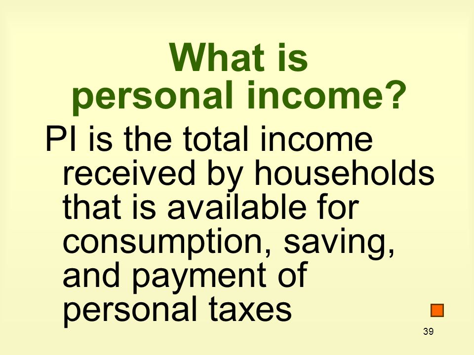 What is personal income