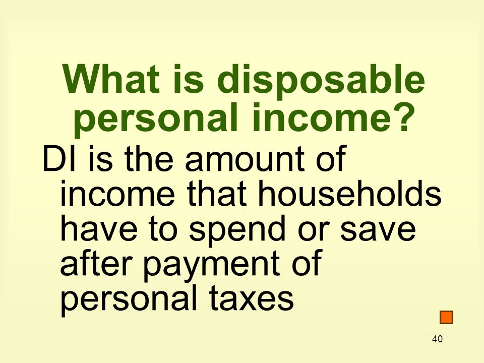 What is disposable personal income