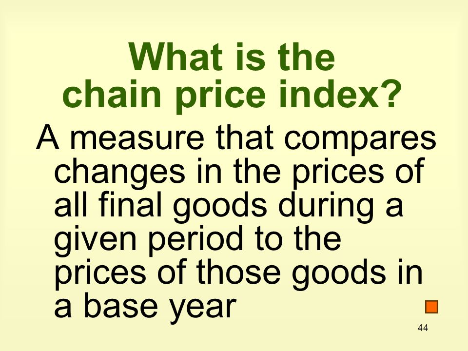 What is the chain price index