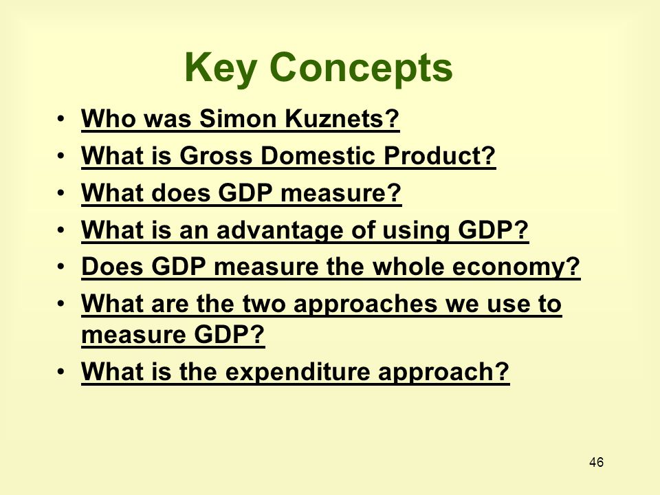 Key Concepts Who was Simon Kuznets What is Gross Domestic Product