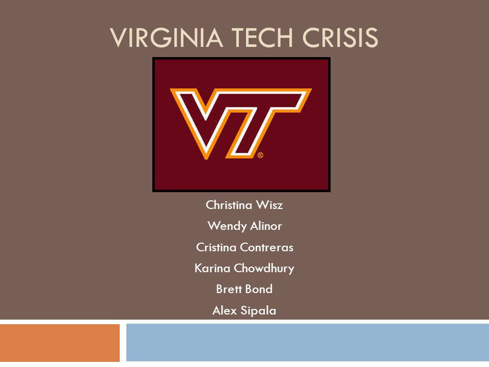 Virginia Tech Crisis Christina Wisz Wendy Alinor Cristina Contreras