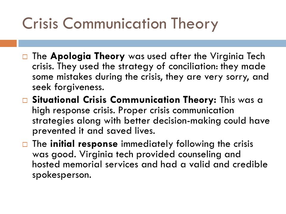 Crisis Communication Theory