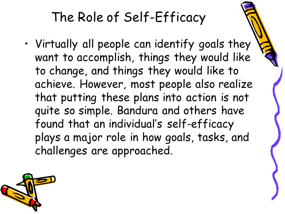 The Role of Self-Efficacy