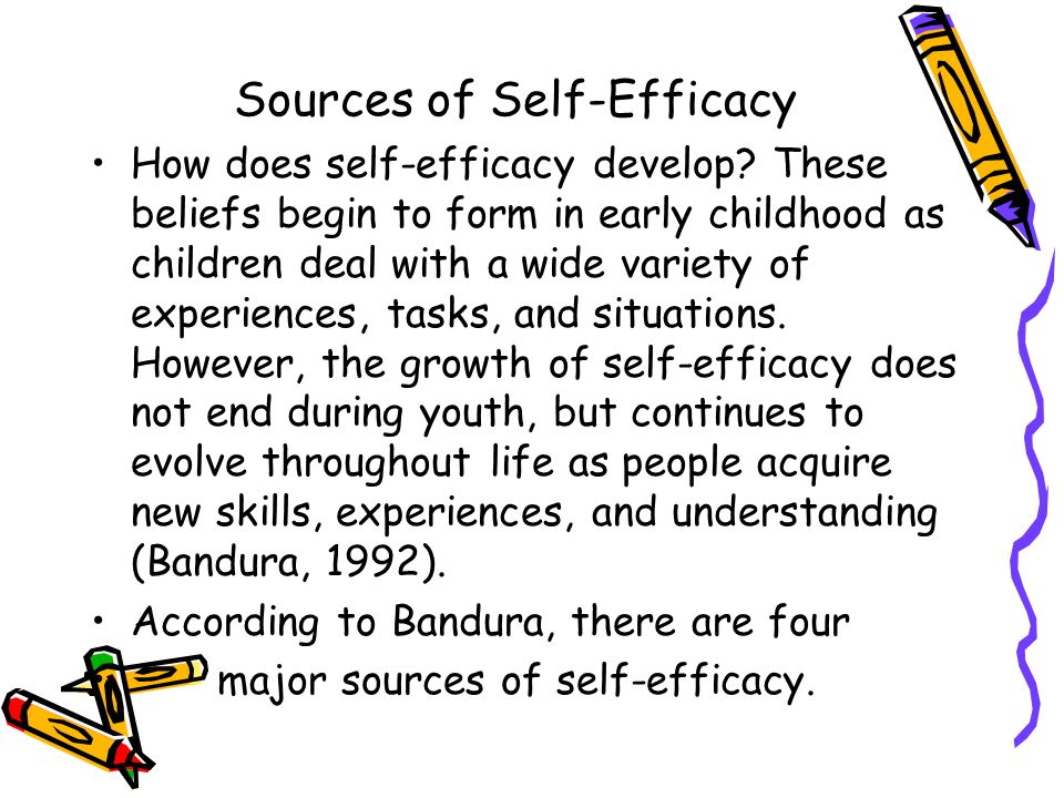 Sources of Self-Efficacy