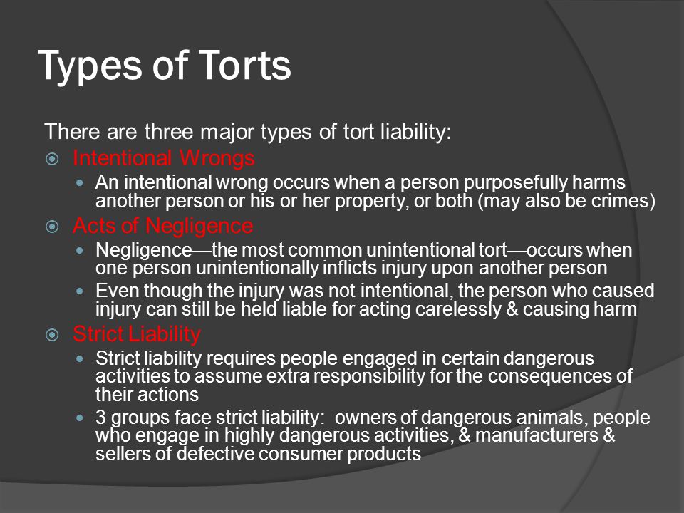 Tort law презентация