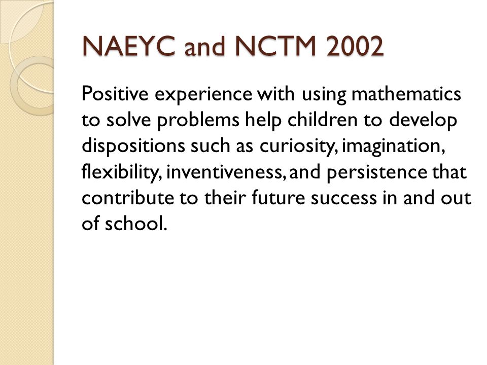 NAEYC and NCTM 2002