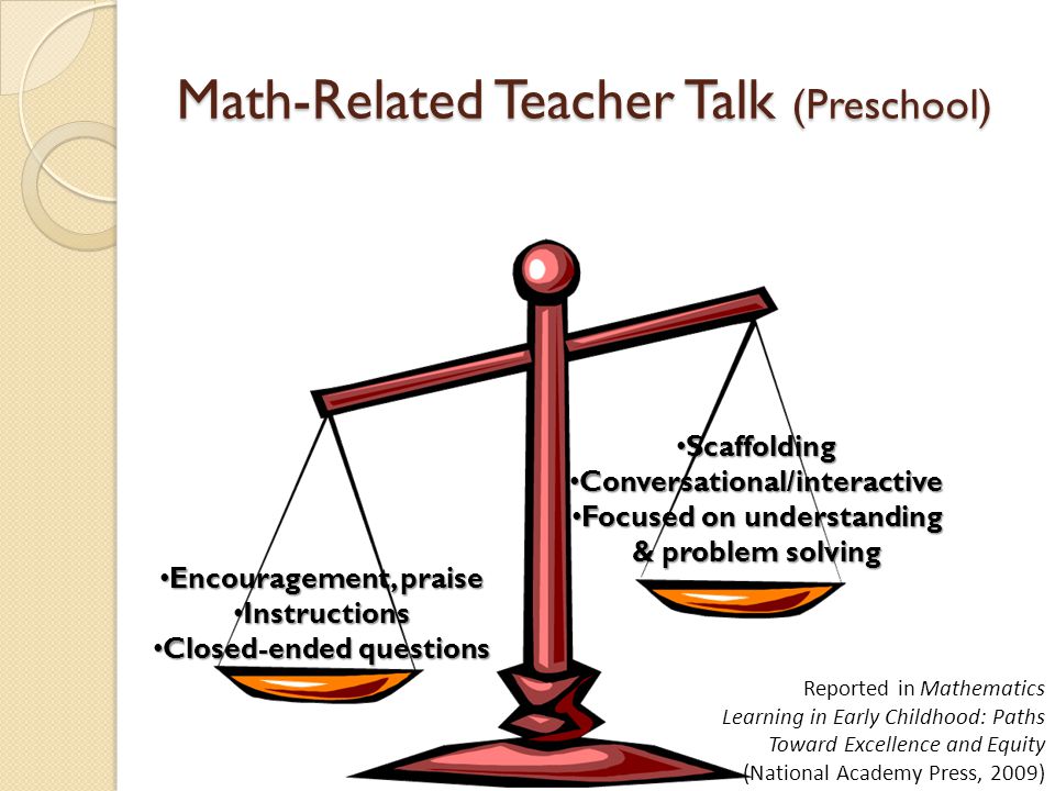 Math-Related Teacher Talk (Preschool)