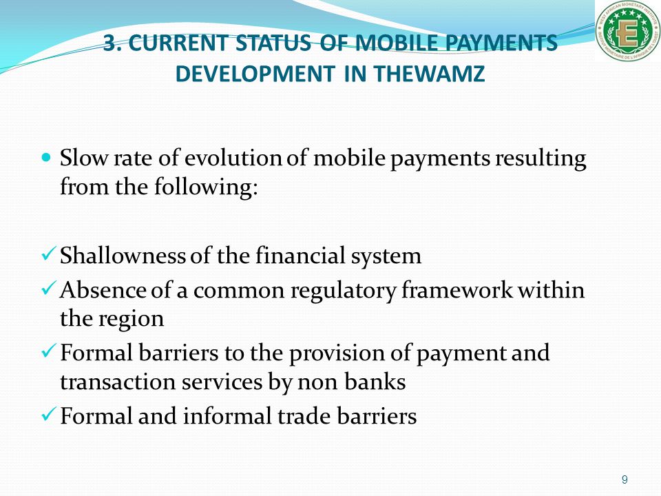 3. CURRENT STATUS OF MOBILE PAYMENTS DEVELOPMENT IN THEWAMZ