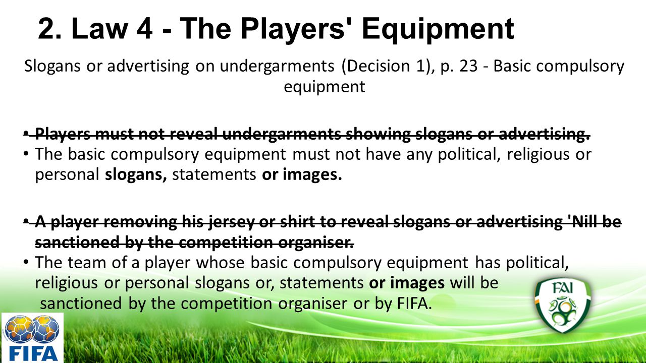 Law 4 - The Players' Equipment