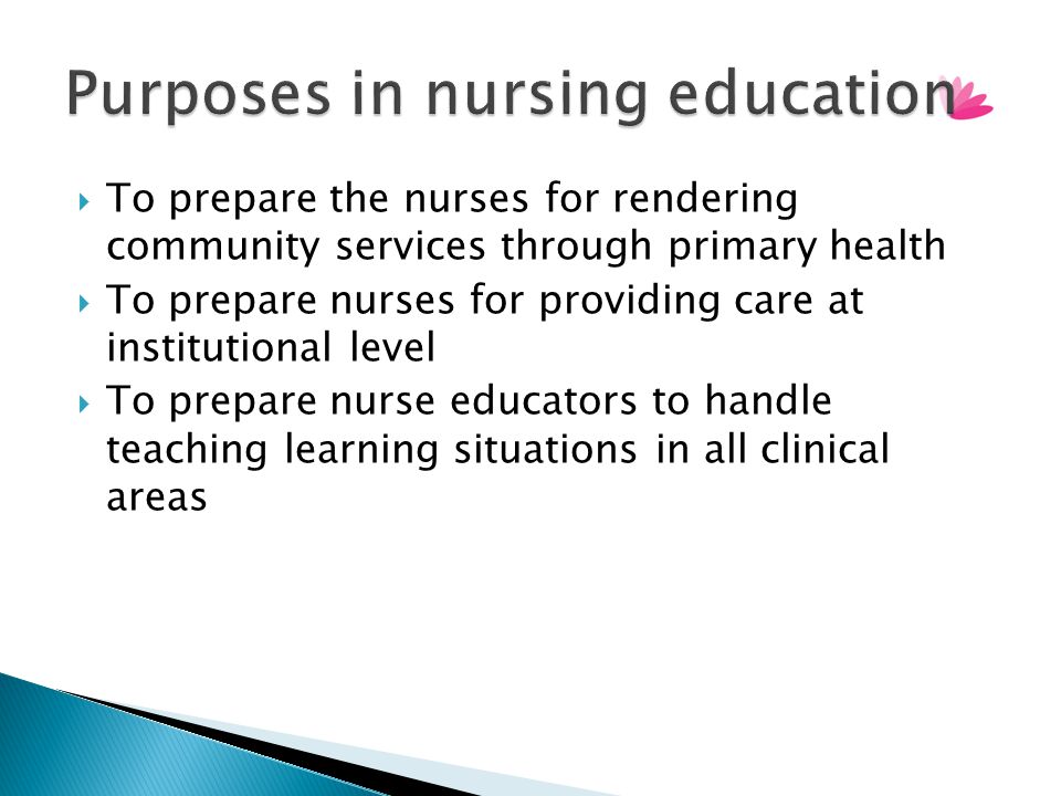 Purposes in nursing education