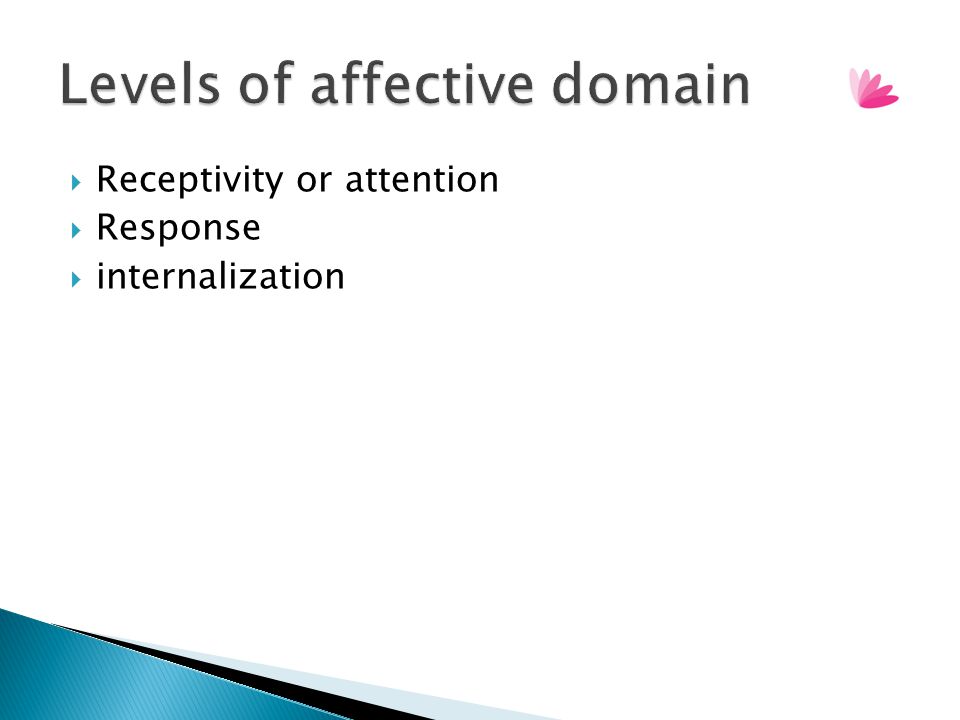 Levels of affective domain