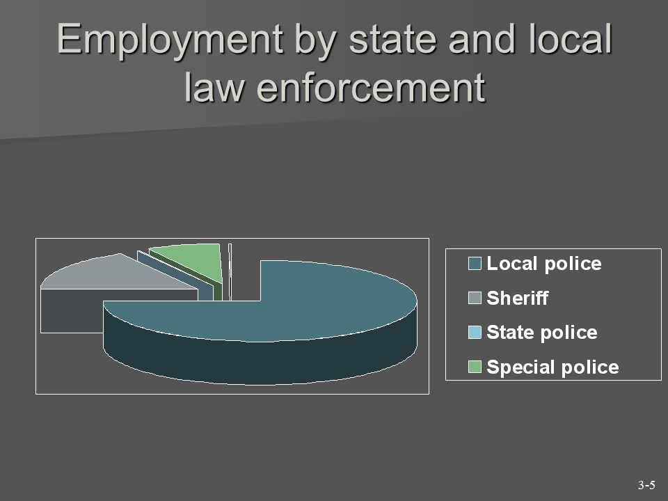 Employment by state and local law enforcement