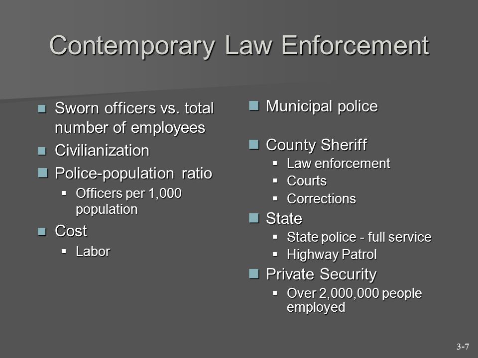 Contemporary Law Enforcement