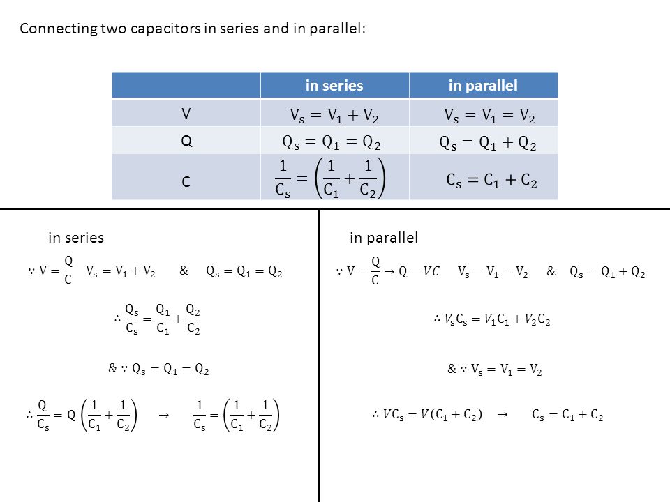 Experiment 1 Determining The Capacitance Of A Capacitor Connecting Capacitors In Series And In Parallel Goal 1 Learning How To Determine The Capacitance Ppt Video Online Download