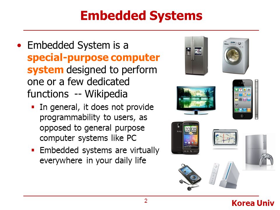 Lecture 1. Embedded Systems vs General-Purpose Systems - ppt video online  download