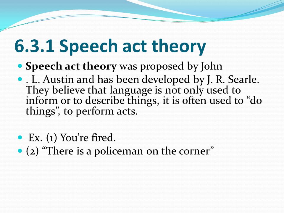 speech act theory