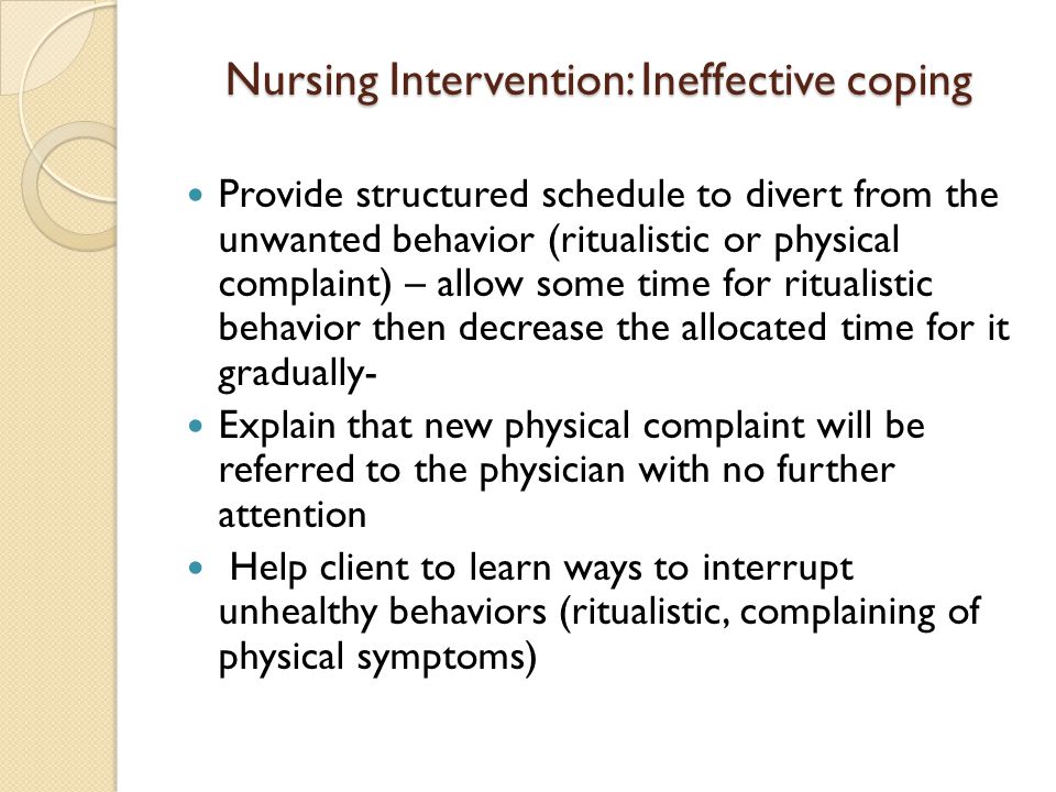 ineffective coping nursing diagnosis