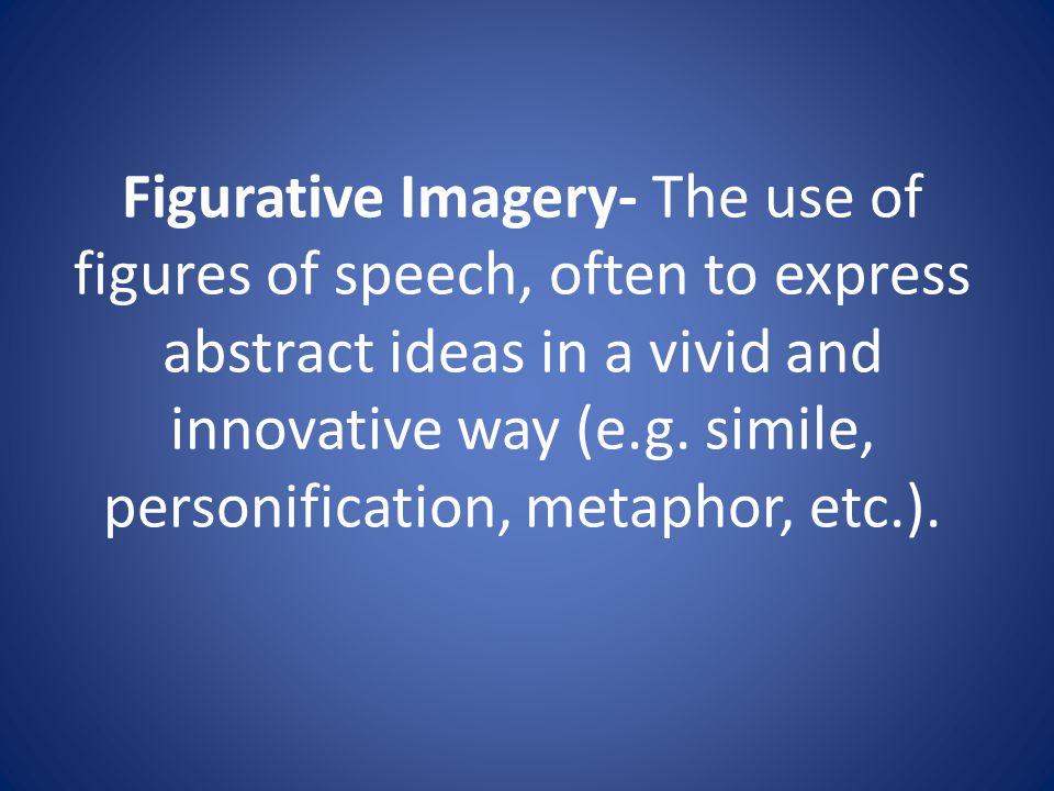 Imagery One Of The Five Elements Of Voice Diction Detail