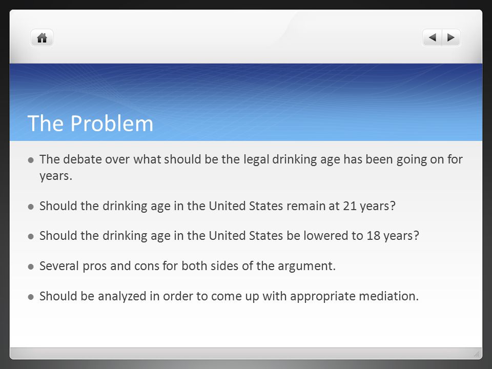 The Legal Drinking Age Debate Ppt Video Online Download