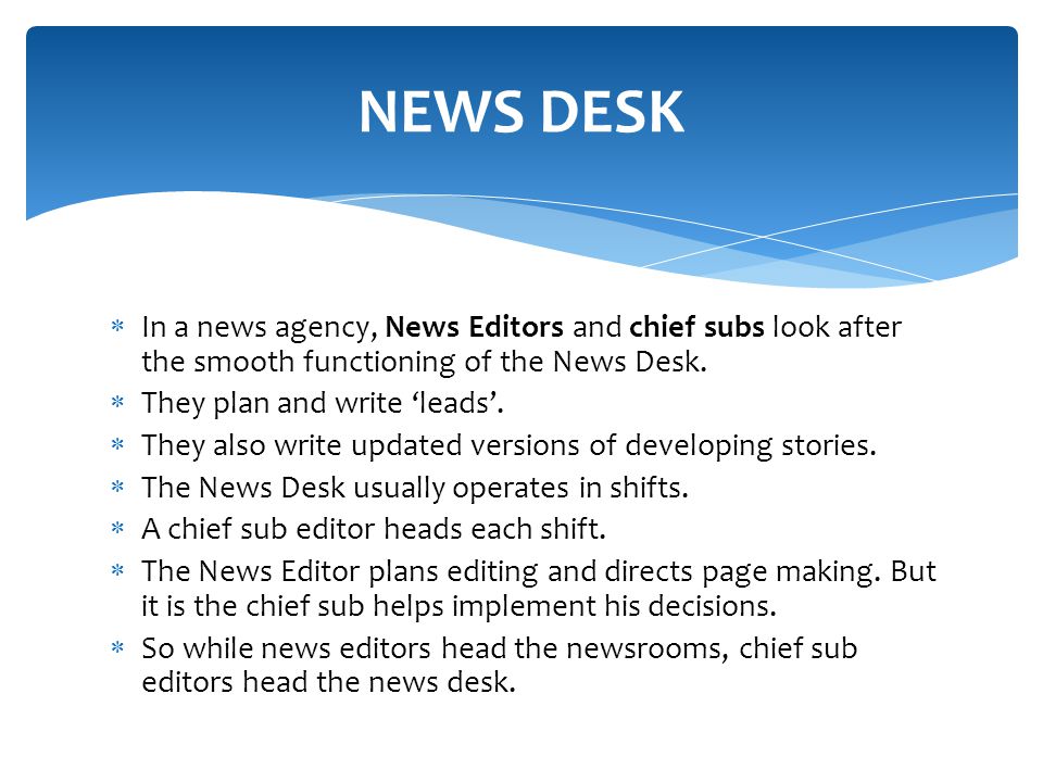 Organizational Structure Of A News Room Ppt Video Online Download