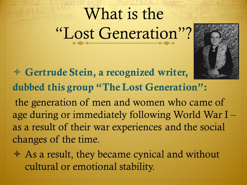What is the Lost Generation