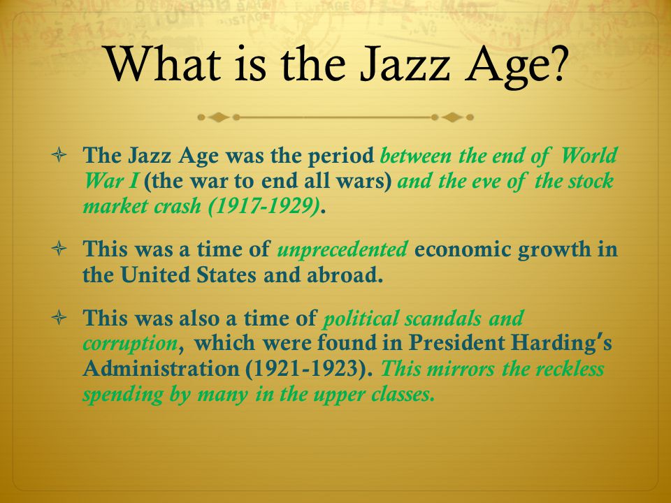 What is the Jazz Age