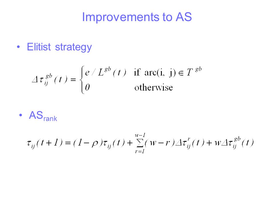 Improvements to AS Elitist strategy ASrank