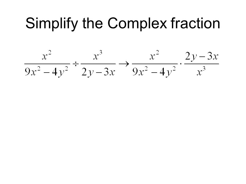 Simplify the Complex fraction