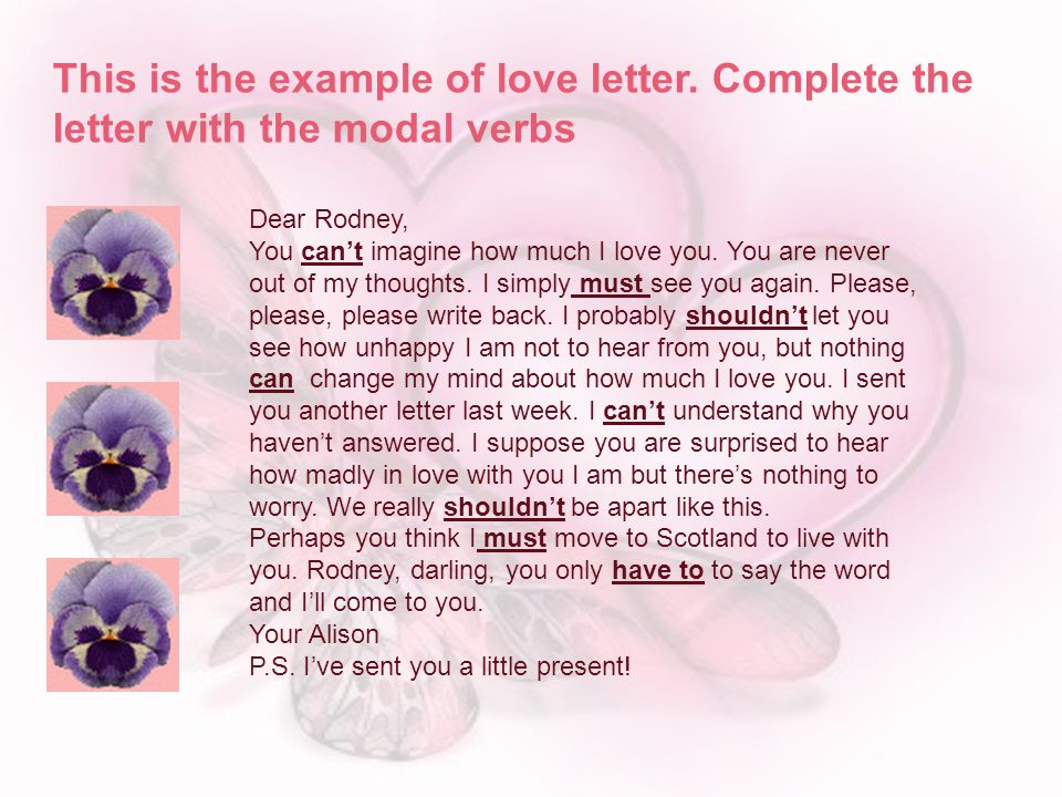 This is the example of love letter