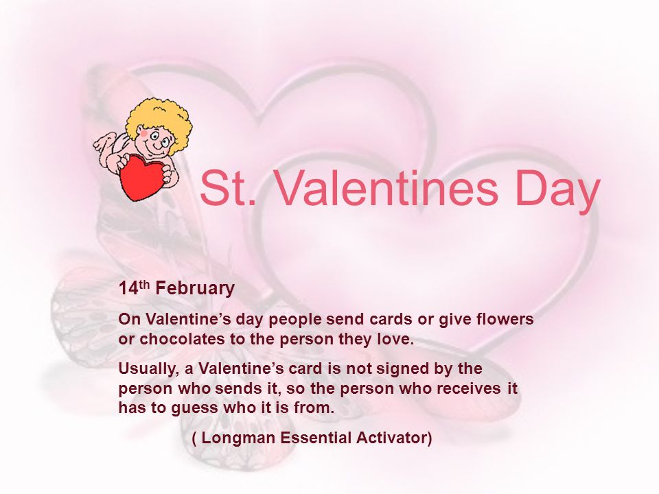 St. Valentines Day 14th February