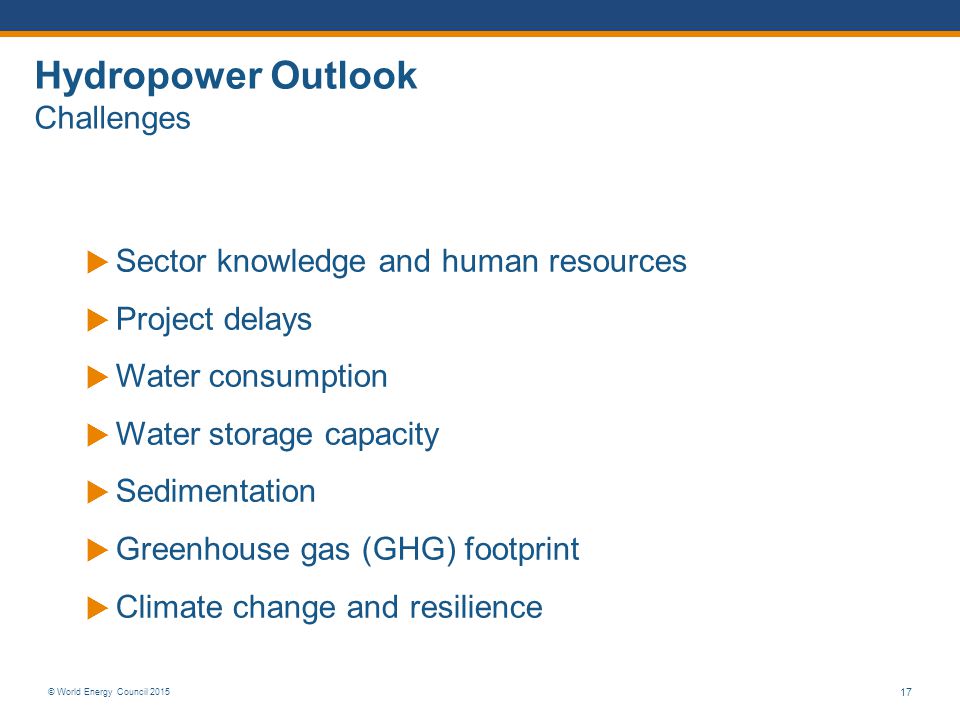 Hydropower Outlook Challenges