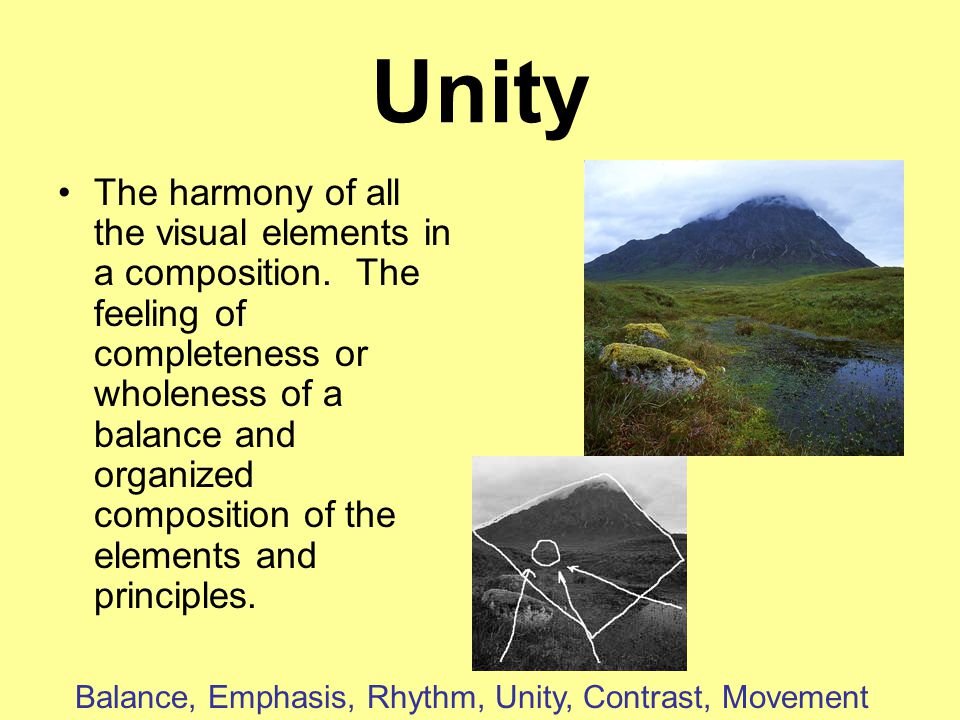 Balance, Emphasis, Rhythm, Unity, Contrast, Movement