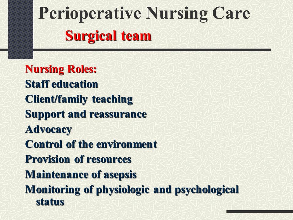 Perioperative Nursing Care Definition Of Surgery Ppt Video Online Download