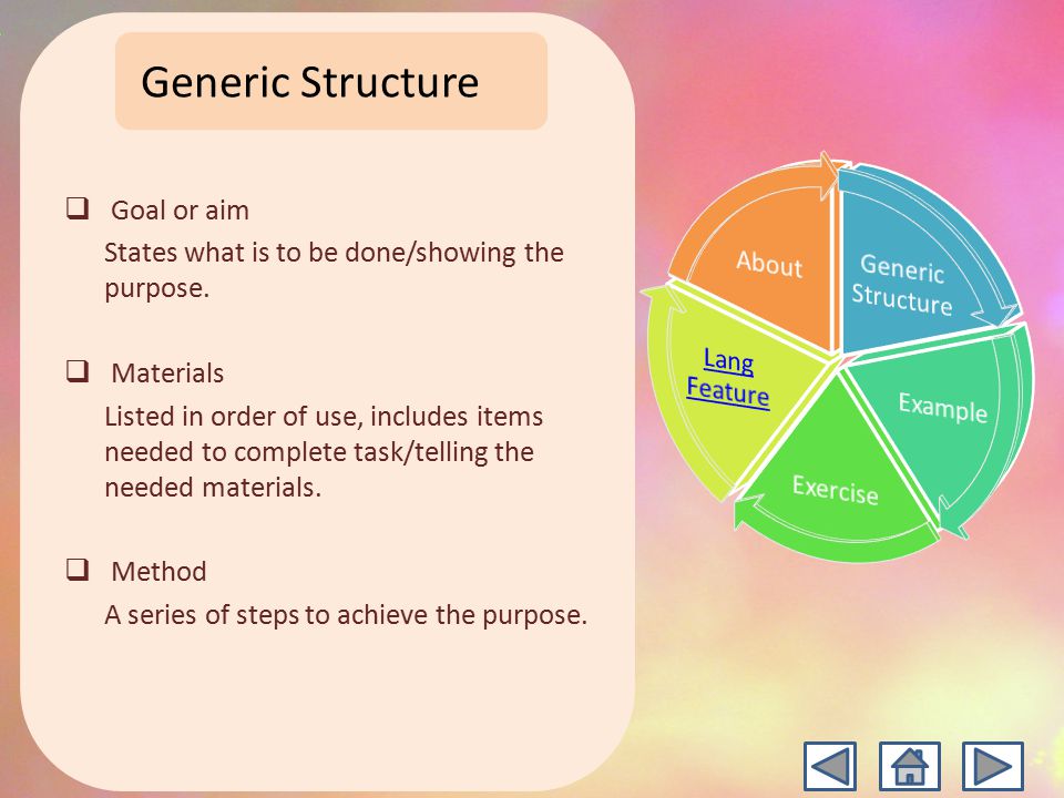 What Is The Generic Structure Of Procedure Text