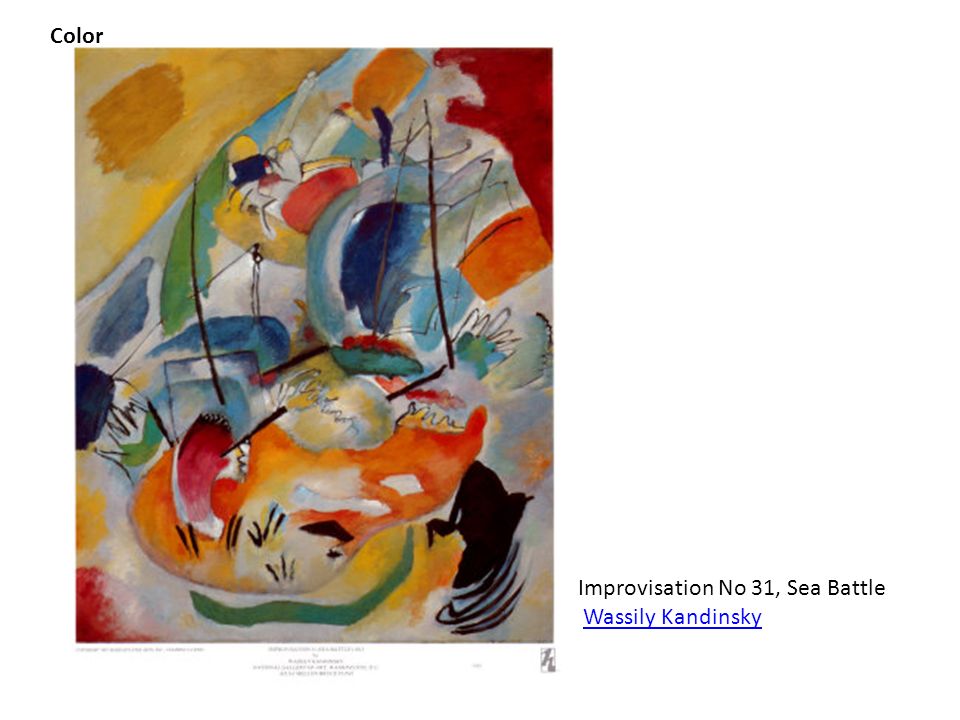 Color Improvisation No 31, Sea Battle Wassily Kandinsky