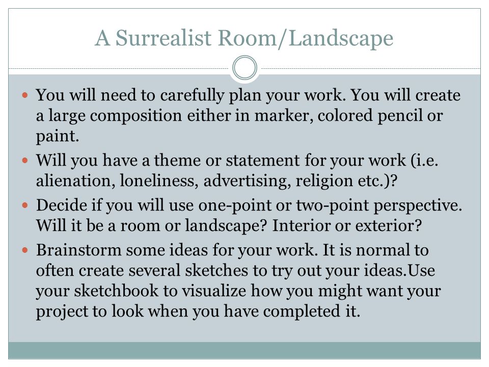 A Surrealist Room/Landscape