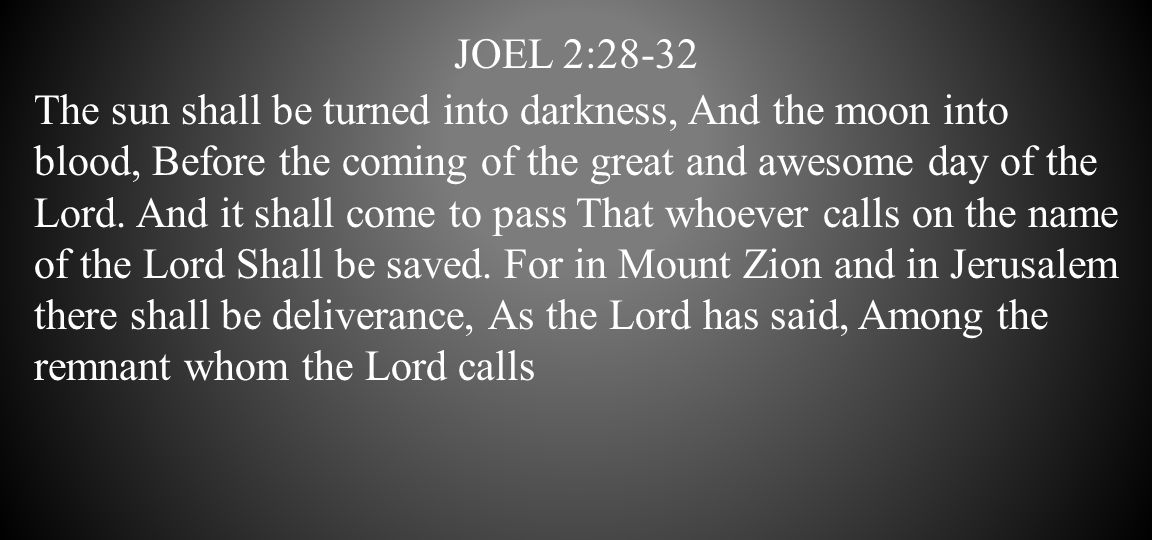 Joel 2:28-32
