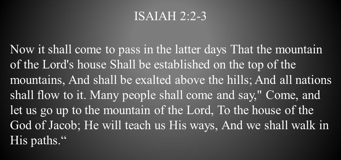 Isaiah 2:2-3