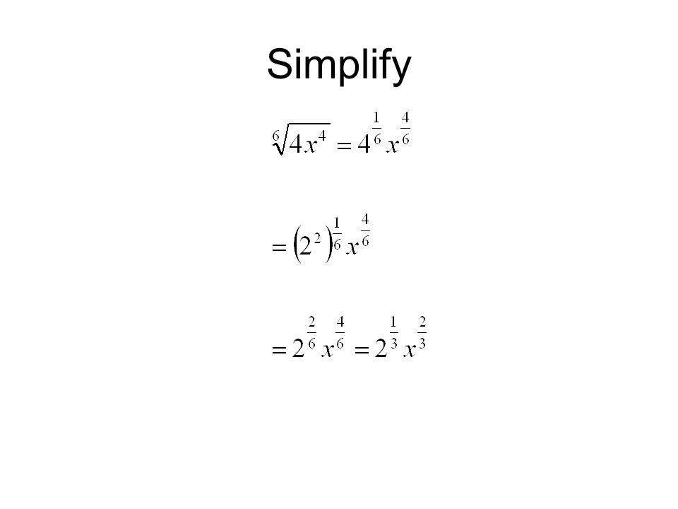 Simplify