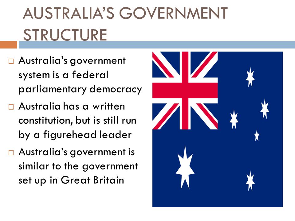 AUSTRALIA’S GOVERNMENT STRUCTURE