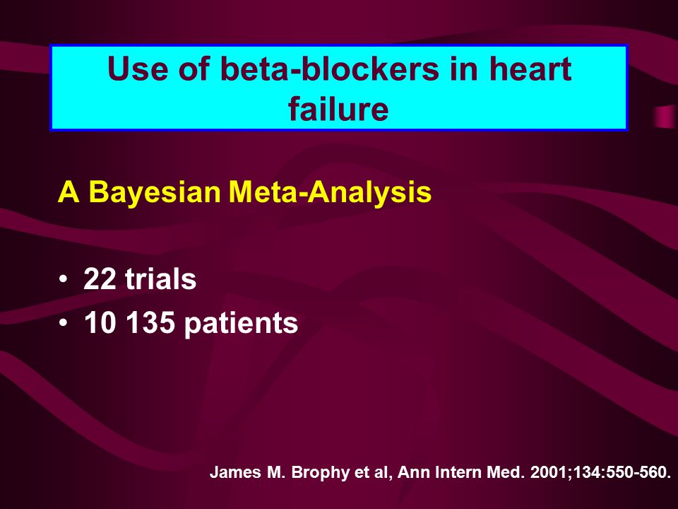 Use of beta-blockers in heart failure