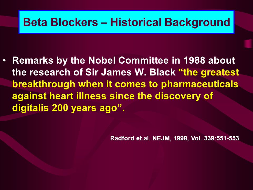 Beta Blockers – Historical Background