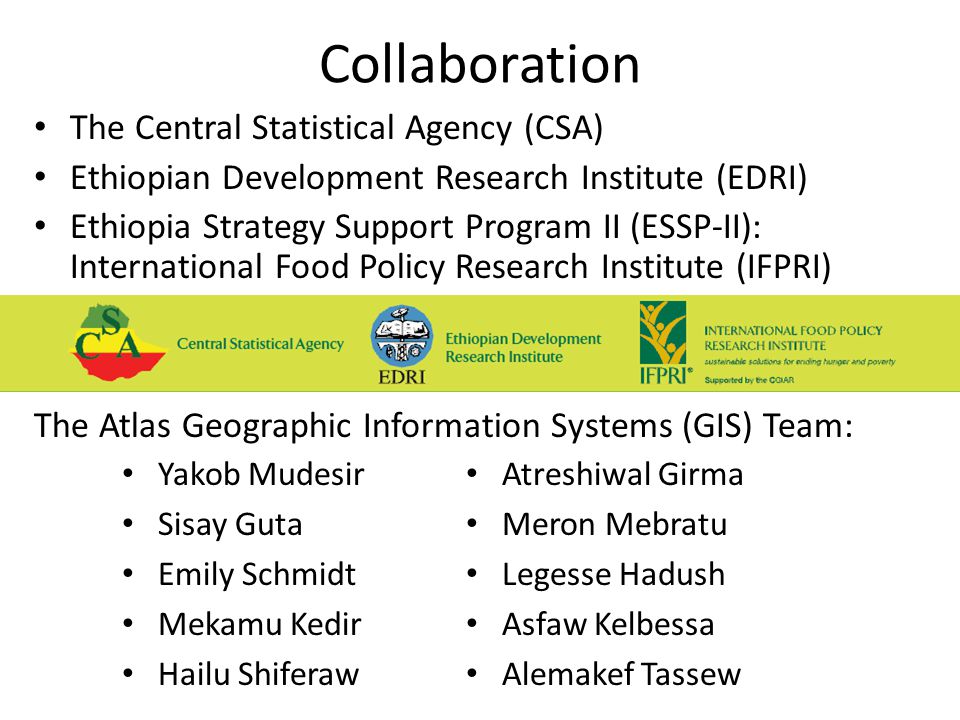 Collaboration The Central Statistical Agency Csa Ppt Video Online Download