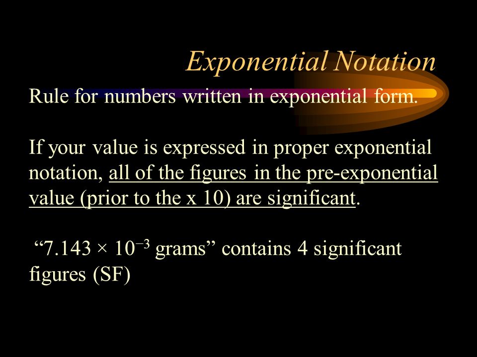 Exponential Notation