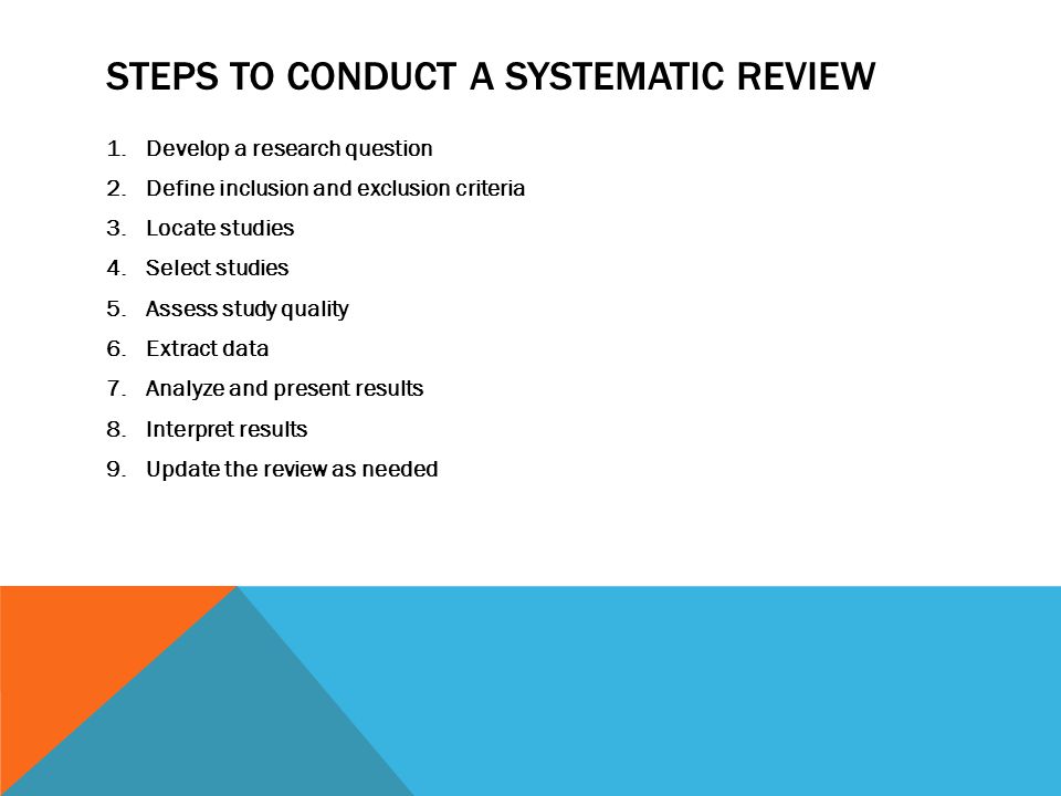 Introduction to Systematic Reviews - ppt download