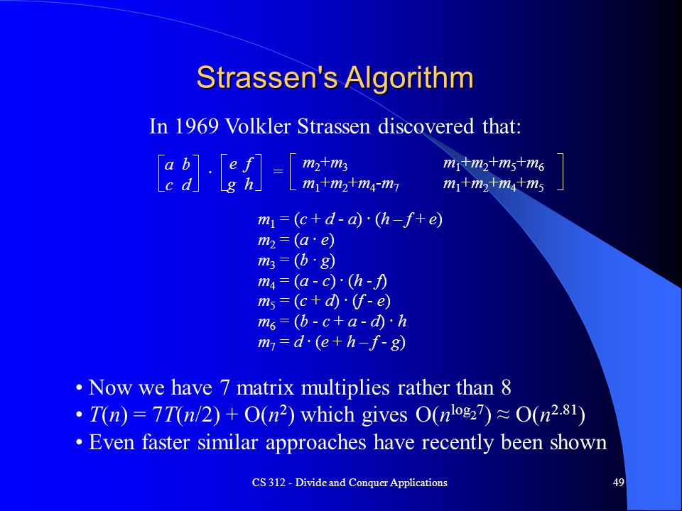 Cs Divide And Conquer Recurrence Relations Ppt Download