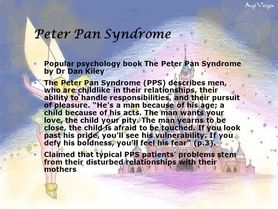 Syndrome psychology pan peter Peterpan Syndrome