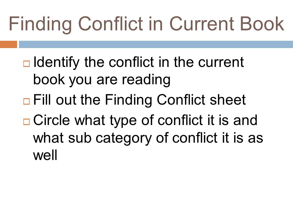 Finding Conflict in Current Book