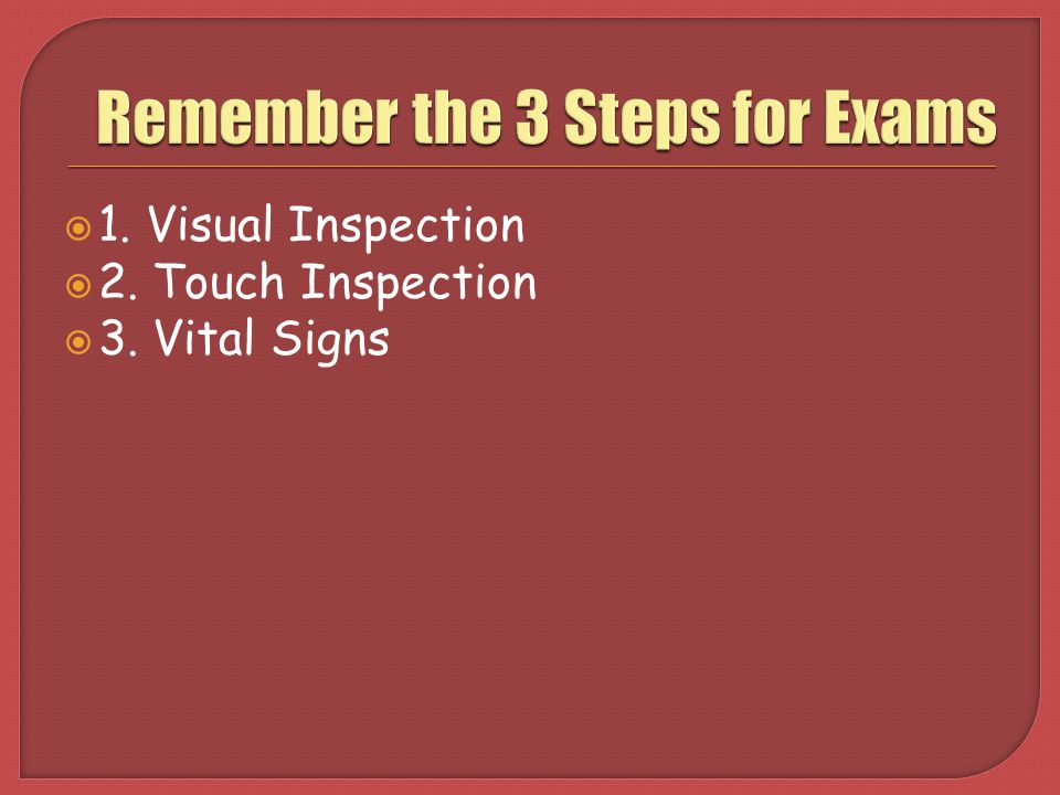 Remember the 3 Steps for Exams